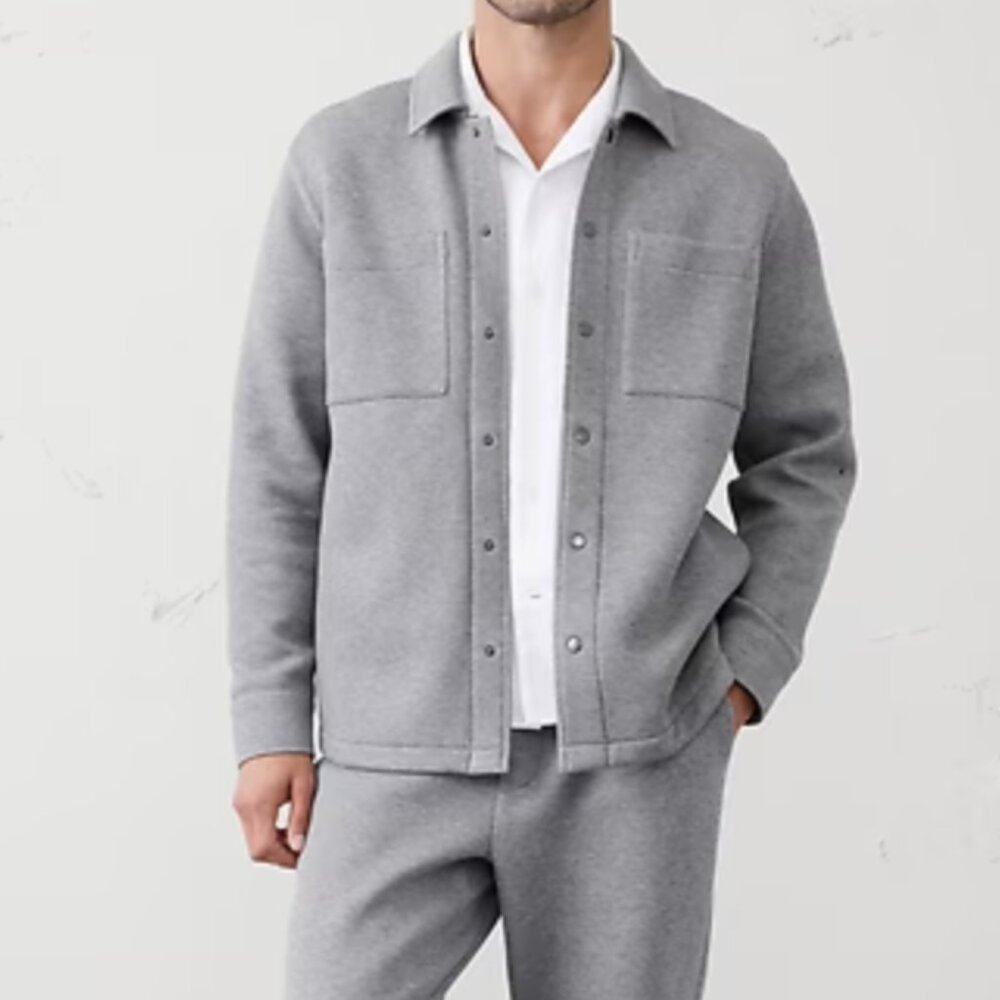 Banana Republic Factory Men's Weekender Sweatshirt Jacket, Medium, Gray, NWT